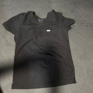 Figs Black Scrub Top Size Small